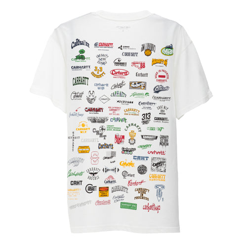 Carhartt Wip S/S Logo T-Shirt White I034643 4068584116513 Back Degli Uberti